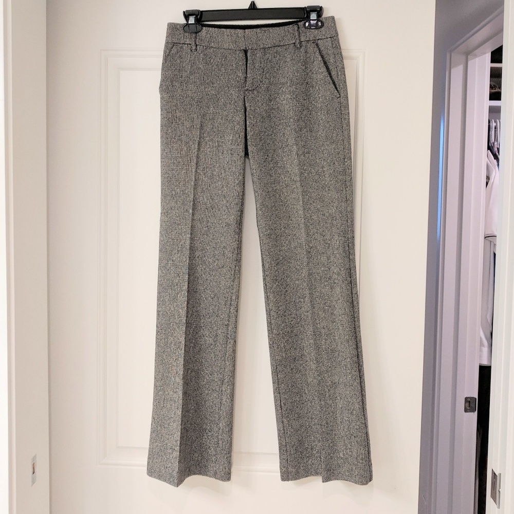 Old Navy Black and White Tweed Trousers, size 0
